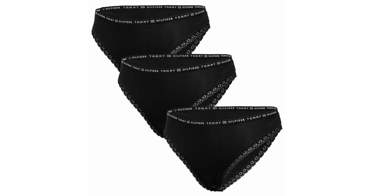 TOMMY HILFIGER DÁMSKÉ KALHOTKY KS BIKINI BLACK UW UW R