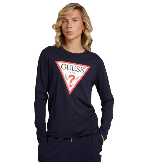 GUESS KOSZULKA MĘSKA Z DŁUGIM RĘKAWEM CN LS ORIGINAL LOGO NAVY M1RI31I3Z11 G7V2