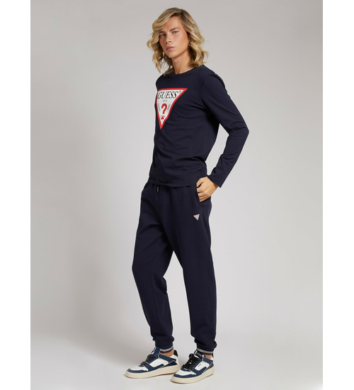 GUESS KOSZULKA MĘSKA Z DŁUGIM RĘKAWEM CN LS ORIGINAL LOGO NAVY M1RI31I3Z11 G7V2