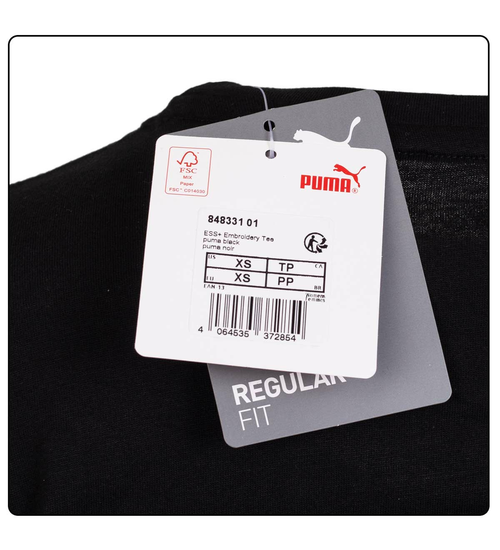 Puma koszulka ESS+ Embroidery Tee Puma Black 848331 01 XS