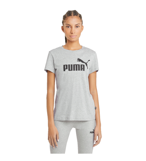 PUMA DÁMSKÉ TRIČKO T-SHIRT ESS LOGO TEE GRAY 586774 04 - Velikost: XS