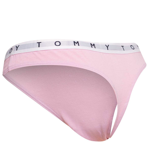 TOMMY HILFIGER DÁMSKÁ TANGA 3P THONG ZELENÉ/RŮŽOVÉ/ČERNÉ UW0UW02521 0V3