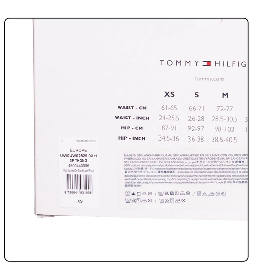 Tommy Hilfiger 3P THONG UW0UW02829 0XH L