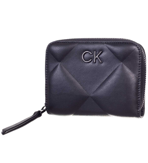 CALVIN KLEIN BEZPEČNÁ DÁMSKÁ PENĚŽENKA RE-LOCK QUILT ZA WALLET MD BLACK K60K610785 BAX