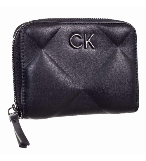 CALVIN KLEIN BEZPEČNÁ DÁMSKÁ PENĚŽENKA RE-LOCK QUILT ZA WALLET MD BLACK K60K610785 BAX