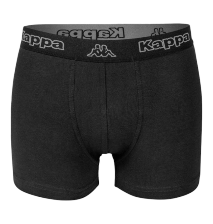 Kappa bokserki męskie 2 pak czarny/szary melanż 710947 15-4101M XXL
