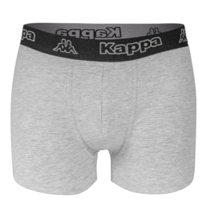 Kappa bokserki męskie 2 pak czarny/szary melanż 710947 15-4101M XXL