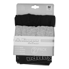 Kappa bokserki męskie 2 pak czarny/szary melanż 710947 15-4101M XXL